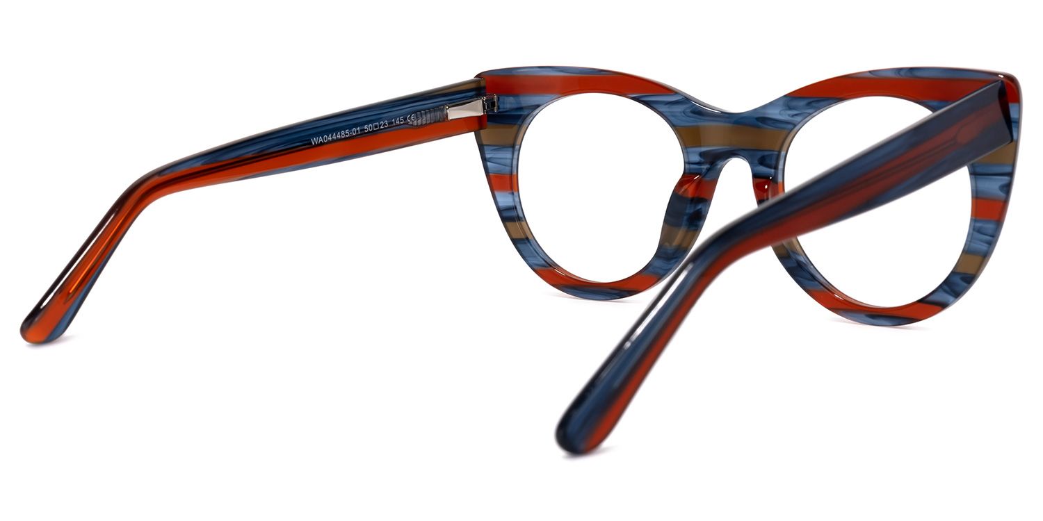 Aronia Cateye Blue-Red Glasses | Zeelool Glasses