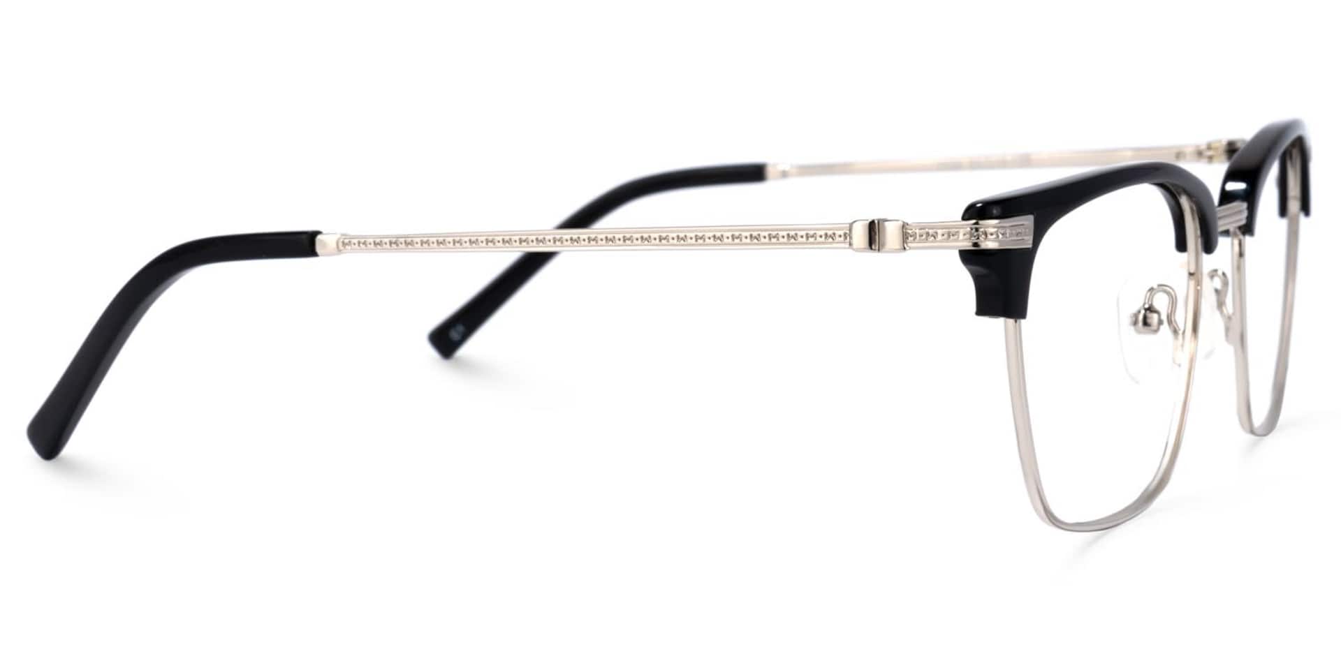 Simmons Browline Black Glasses | Zeelool Glasses3