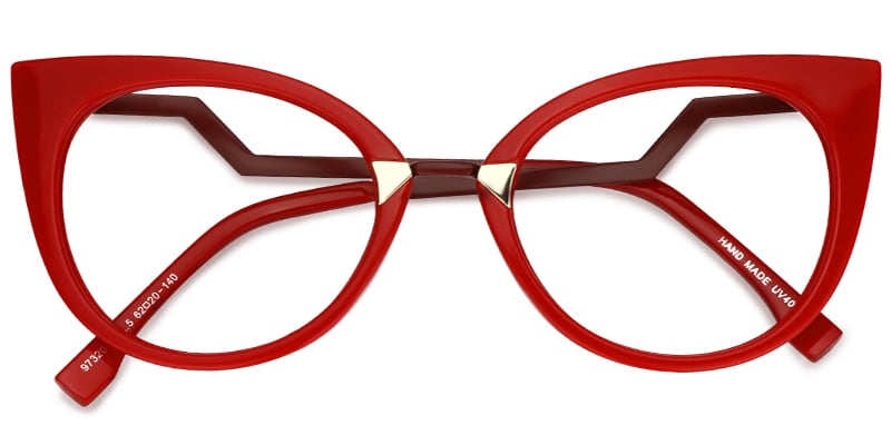 Jacqueline Cat Eye Red Glasses1