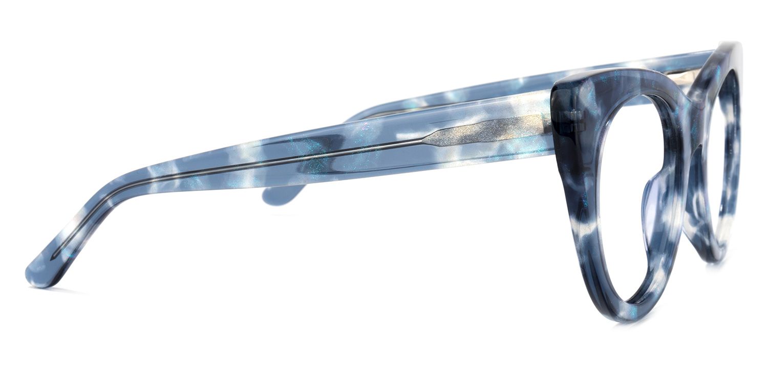 Starry Cateye Blue Glasses | Zeelool Glasses3