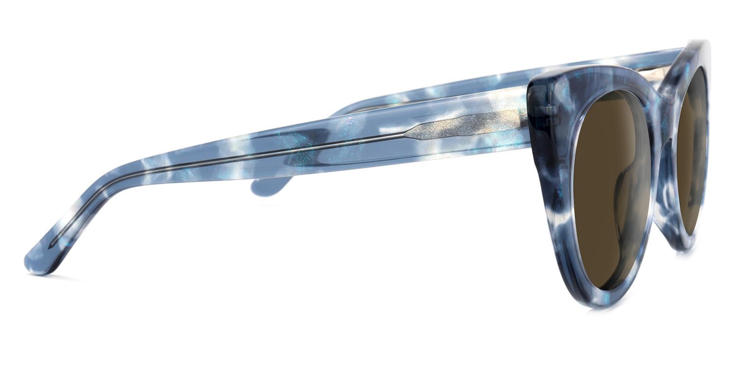 Starry Cateye Blue Sunglasses | Zeelool Glasses2