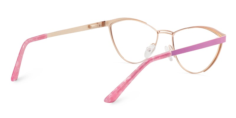 Sydney Cat Eye Pink Glasses | Zeelool Glasses5