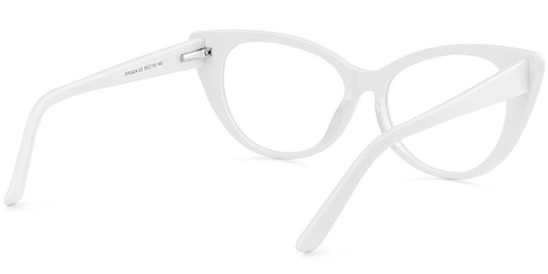 Cat Eye White Glasses | Zeelool Eyeglasses5