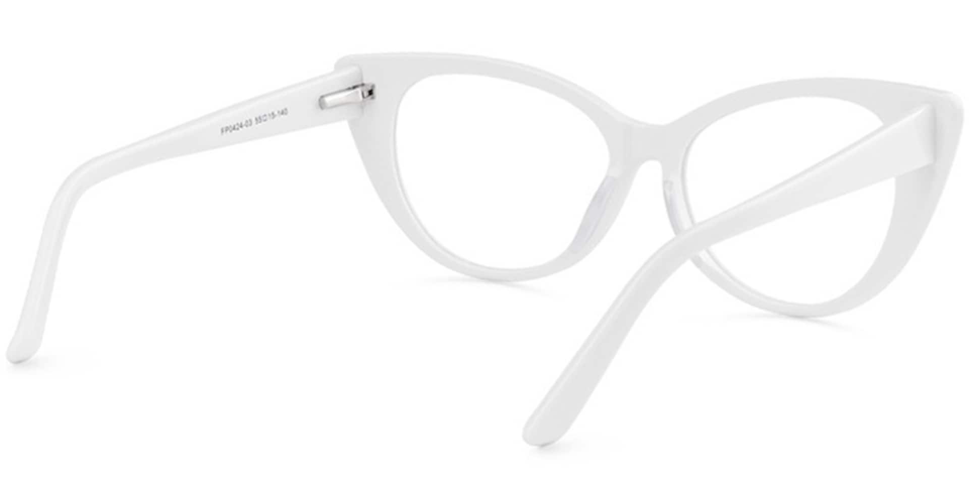 Cat Eye White Glasses | Zeelool Eyeglasses5