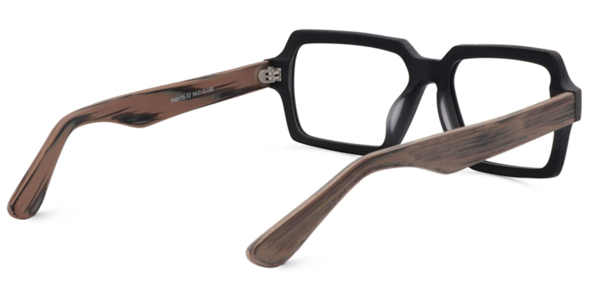 Arthur Geometric Black Glasses | Zeelool Glasses5