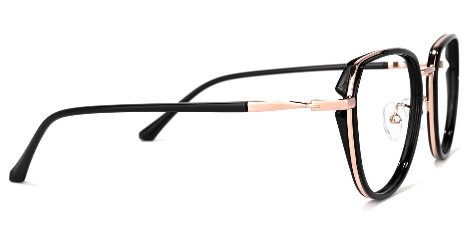 Nash Geometric Black Glasses | Zeelool Glasses3