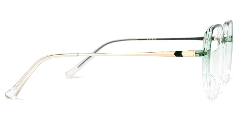 Gonzalez Geometric Green Glasses | Zeelool Glasses3