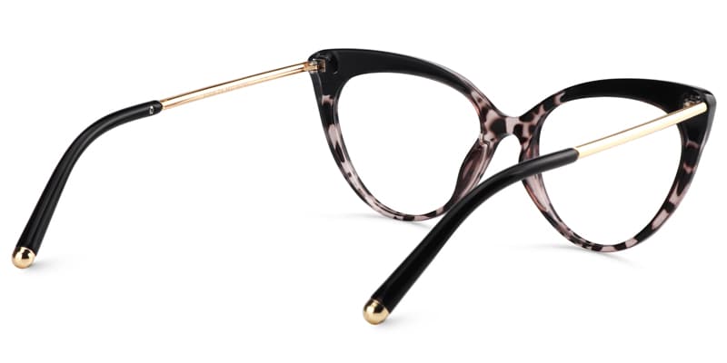 Alivia Cat Eye Tortoise & Crystal Glasses | Zeelool Optical5