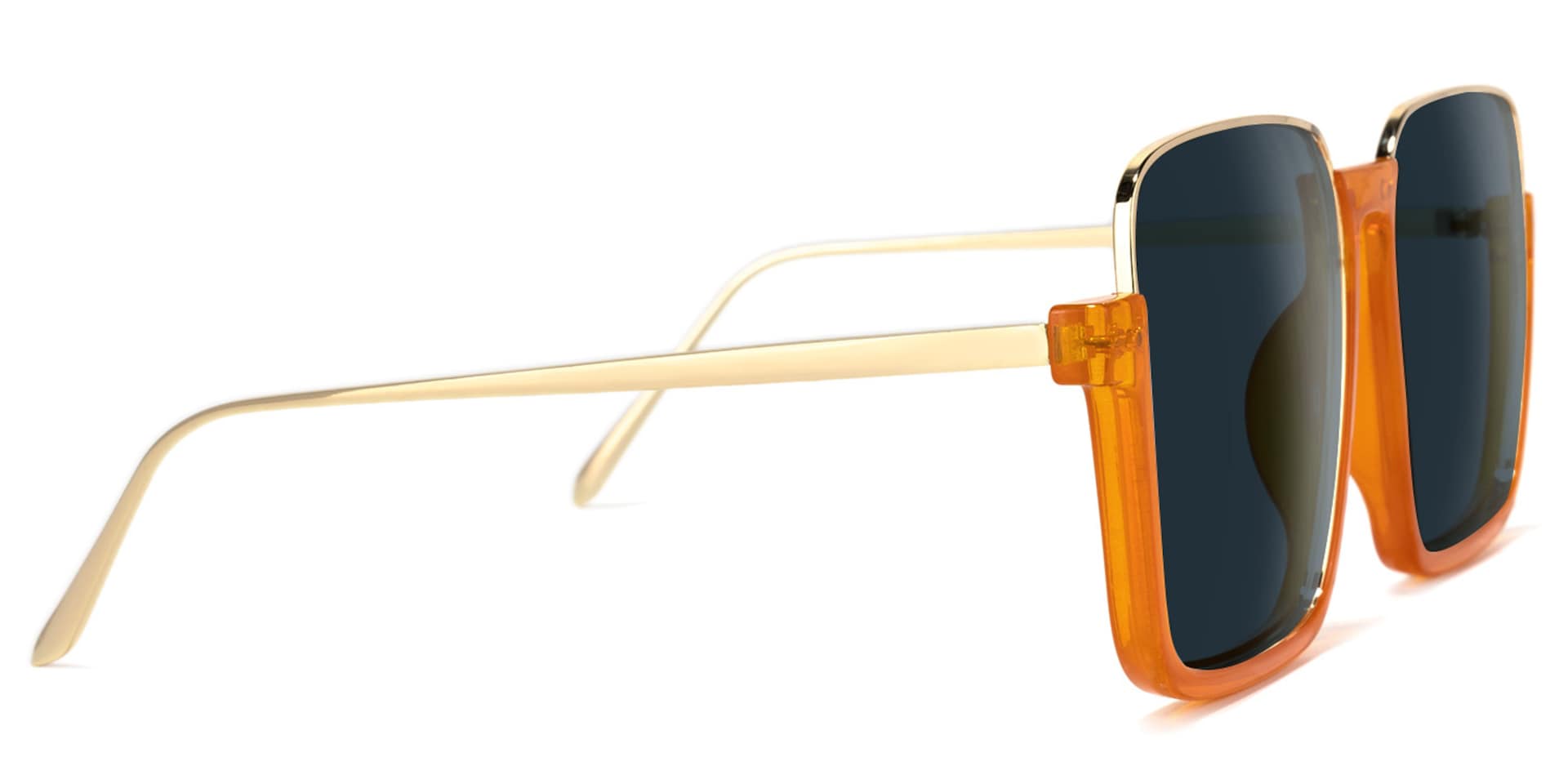 Velez Square Orange Sunglasses | Zeelool Glasses2