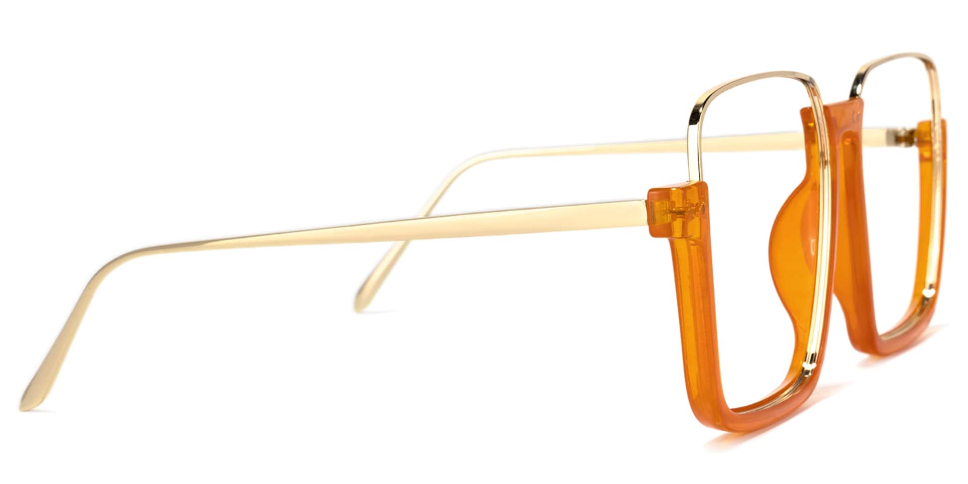 Velez Square Orange Glasses | Zeelool Glasses3