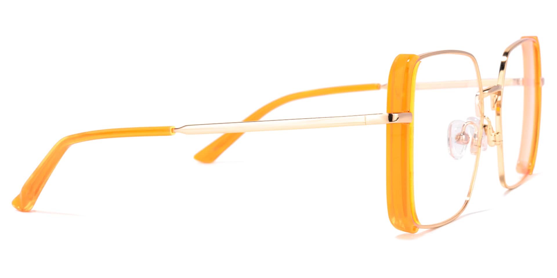 Joselyn Square Orange Glasses | Zeelool Glasses3
