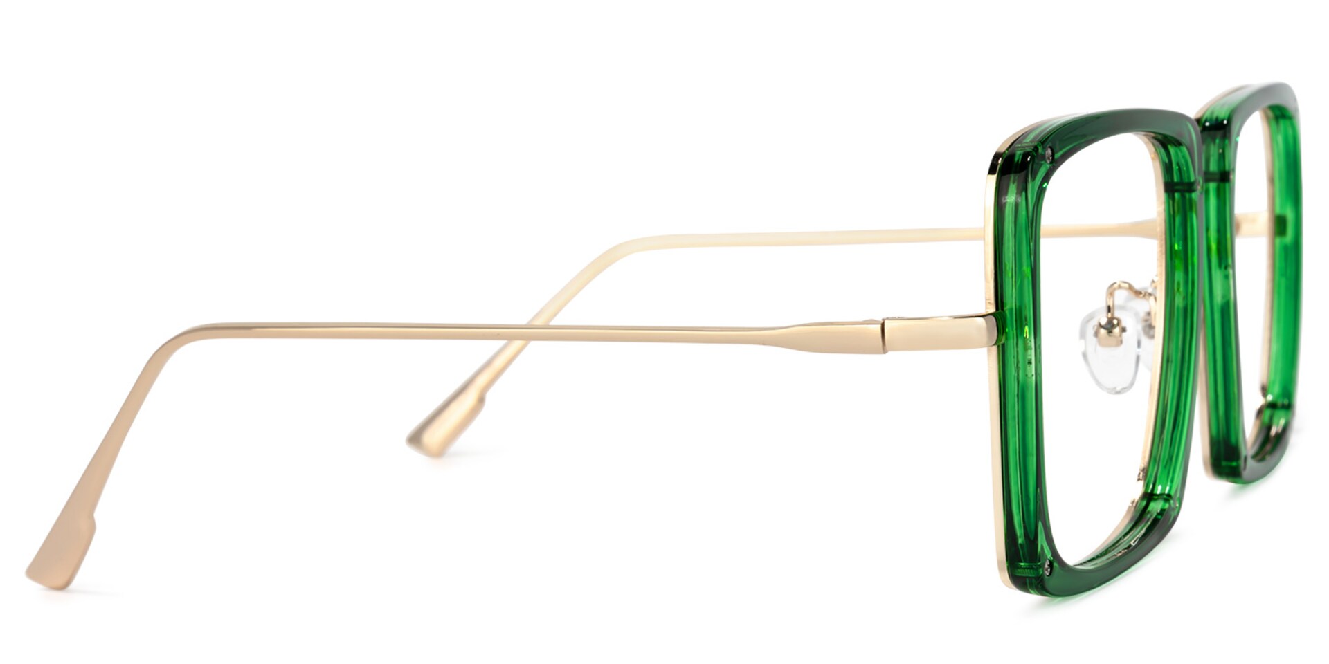 Ashe Square Green Glasses | Zeelool Glasses3