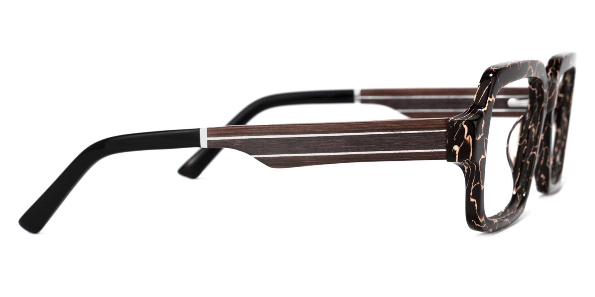 Jack Rectangle Brown Glasses | Zeelool Glasses3