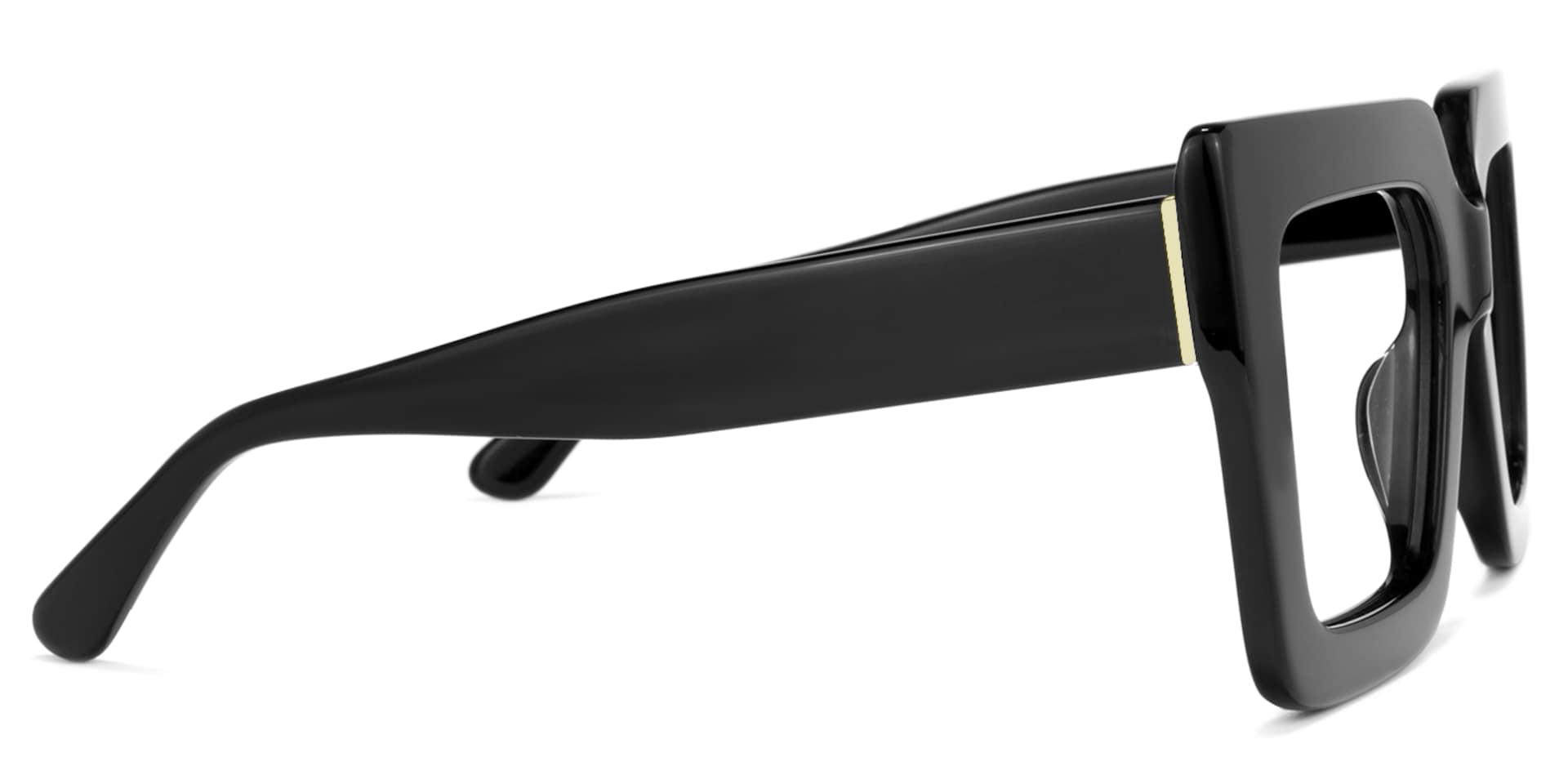 Brandon Square Black Glasses | Zeelool Glasses3