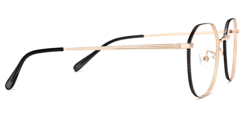 Thompson Geometric Black Glasses | Zeelool Glasses3