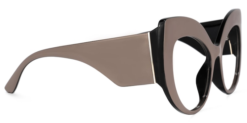 Kait Cat-eye Brown Glasses | Zeelool Glasses3