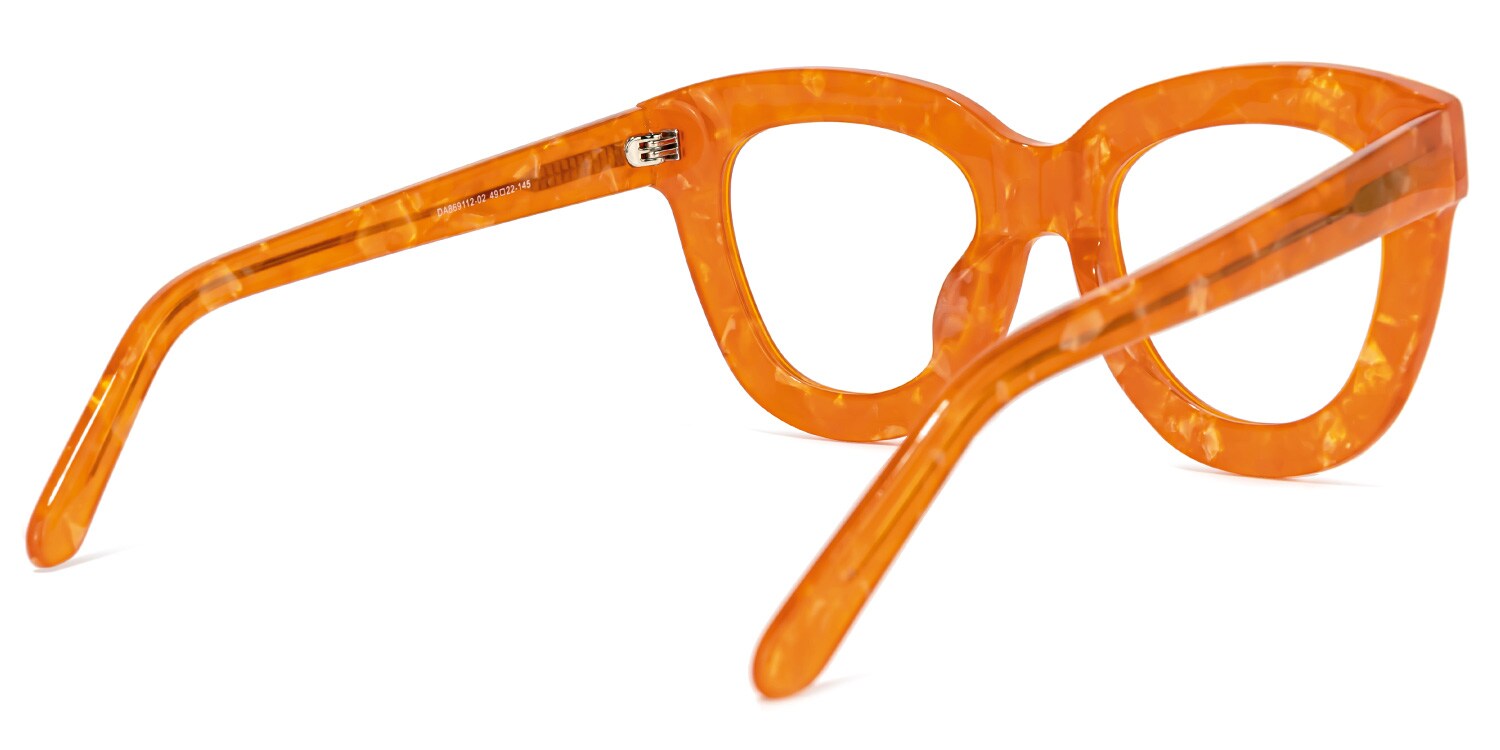 Mercado Cateye Orange Glasses | Zeelool Glasses