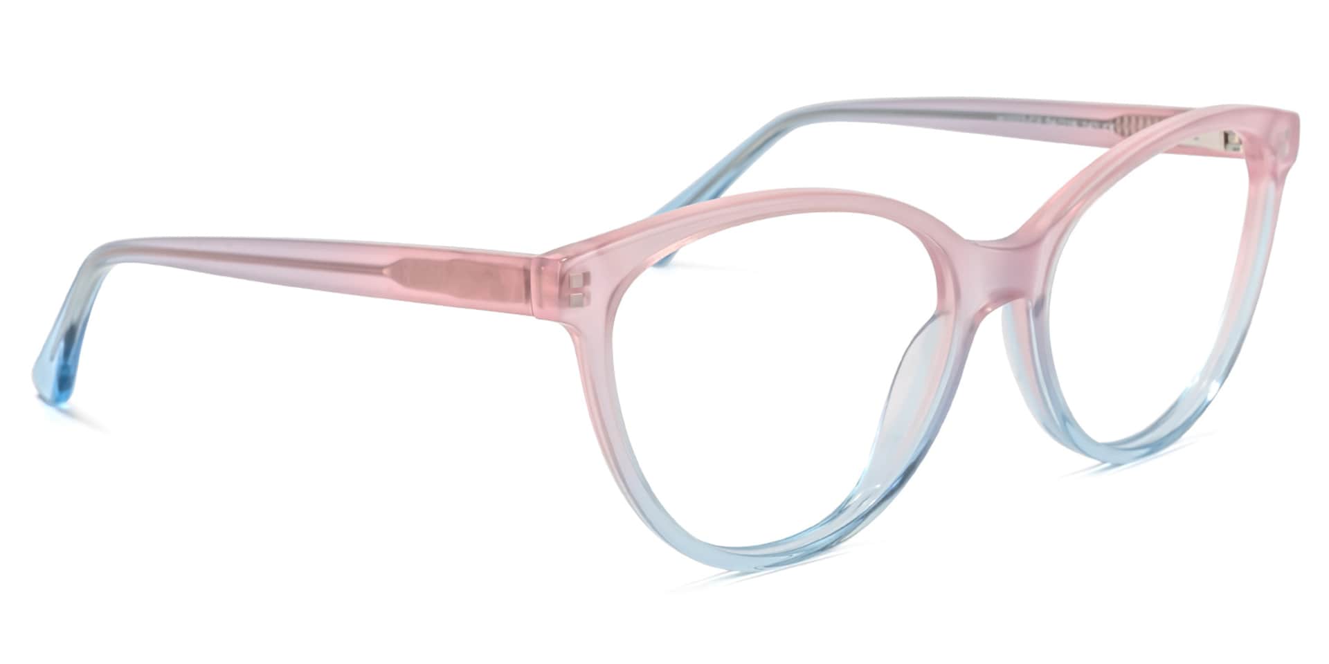 Palos Cateye Pink-Blue Glasses | Zeelool Glasses2