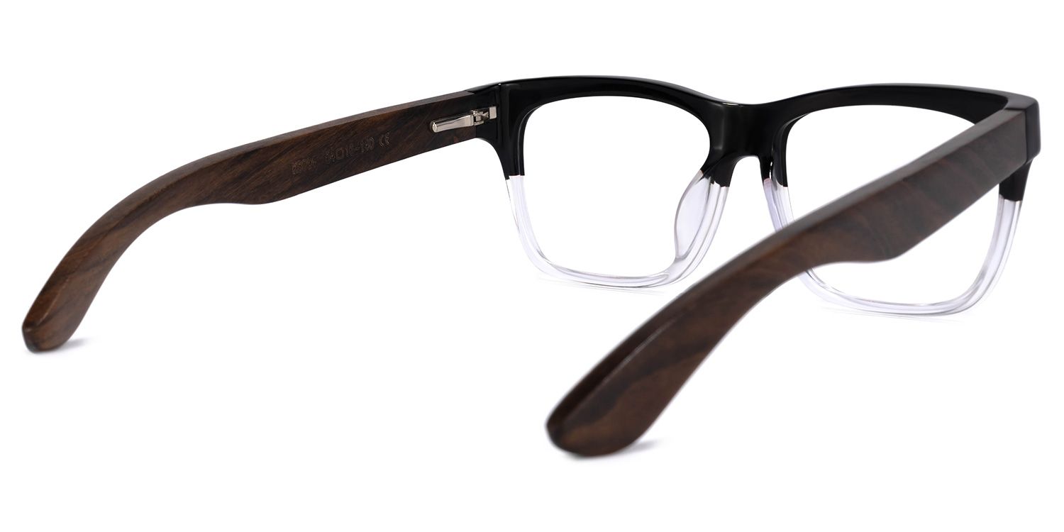 Atherbest Square Black-Clear Glasses | Zeelool Glasses4