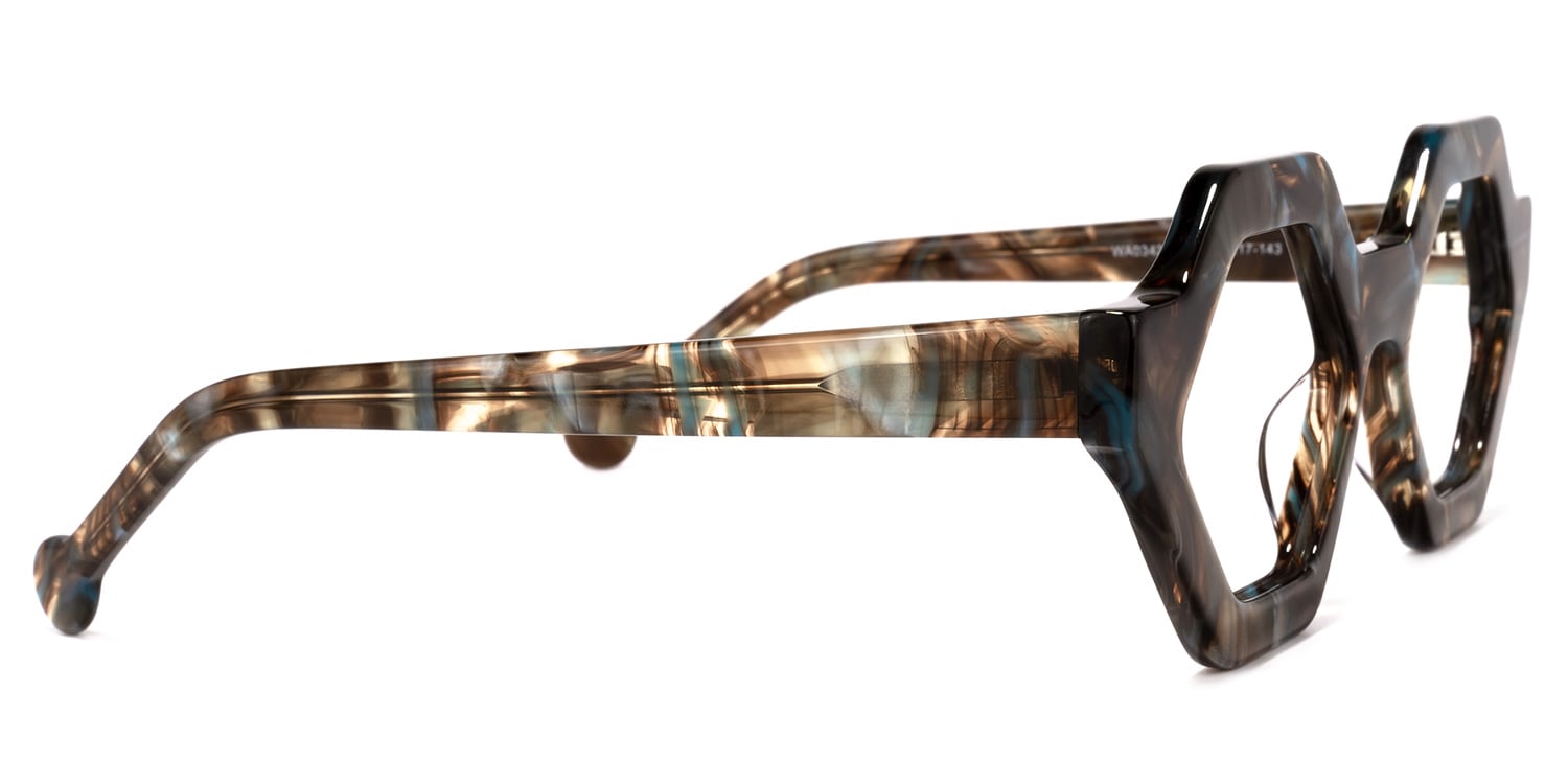 Barreto Geometric Brown Glasses3