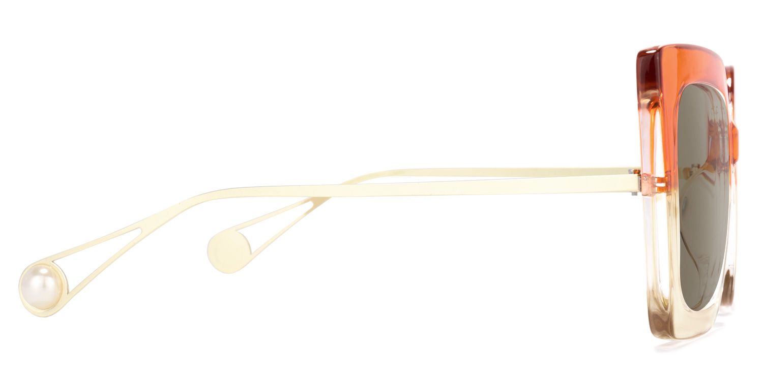 Qatar Square Orange Sunglasses | Zeelool Glasses2