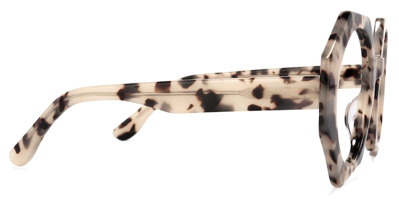 Hugh Geometric Light-Tortoise Glasses | Zeelool Glasses3