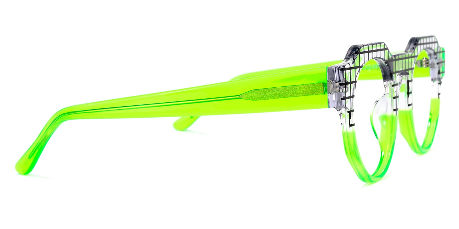 Karla Geometric Green Glasses | Zeelool Glasses3