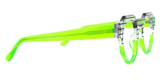 Karla Geometric Green Glasses3