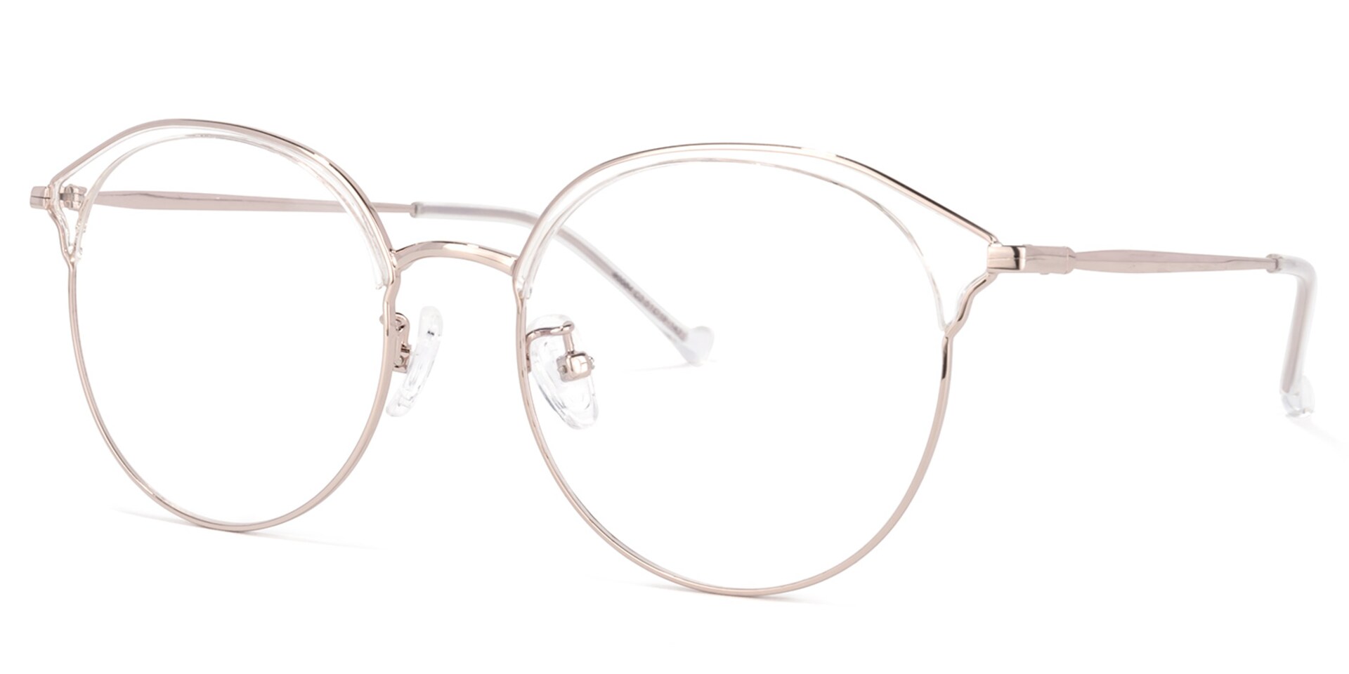 Edwards Geometric Rose-Gold Glasses | Zeelool Glasses1