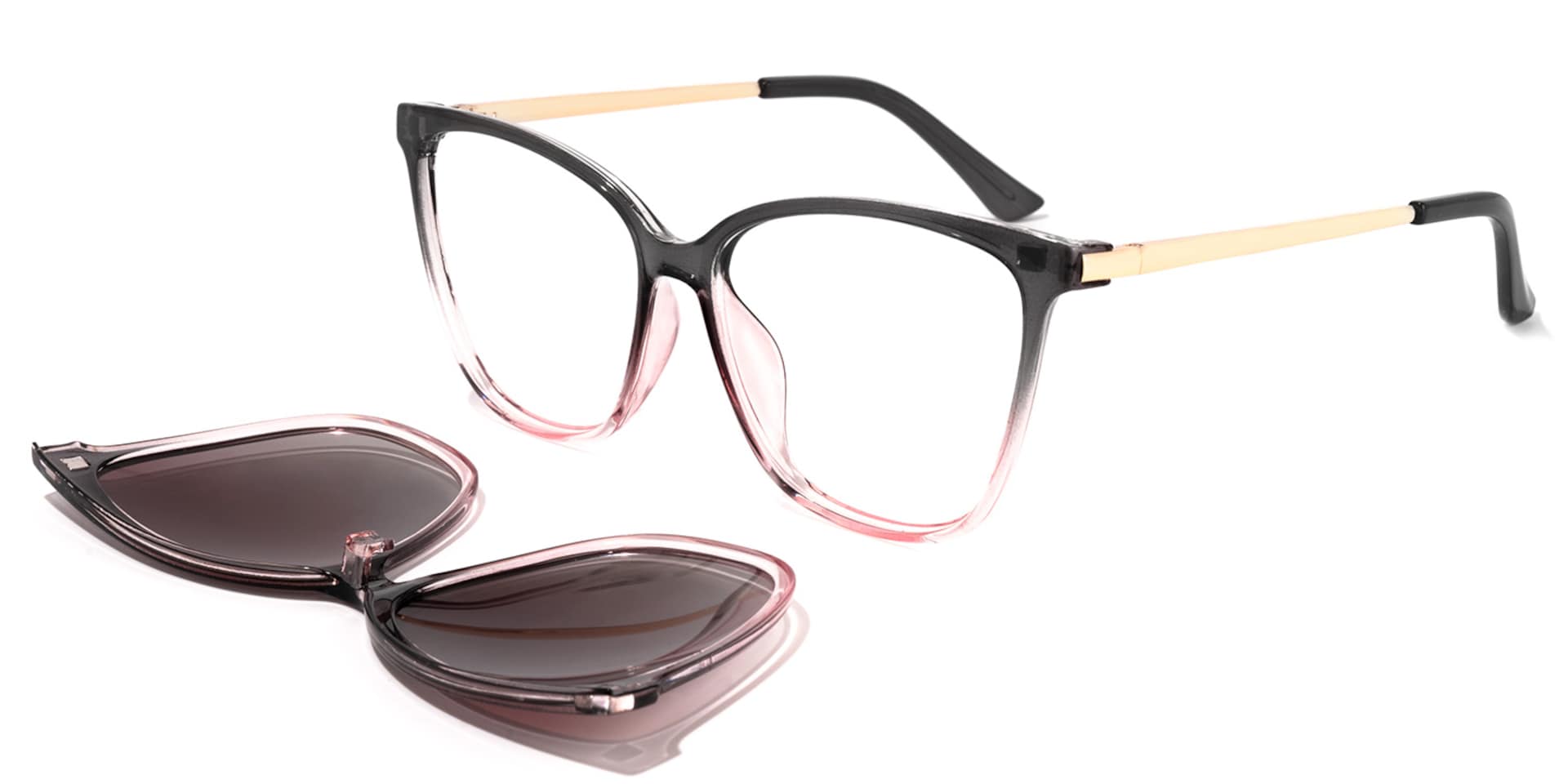 Tranika Cateye Black-Pink Glasses | Zeelool Glasses2