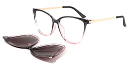 Tranika Cateye Black-Pink Glasses2