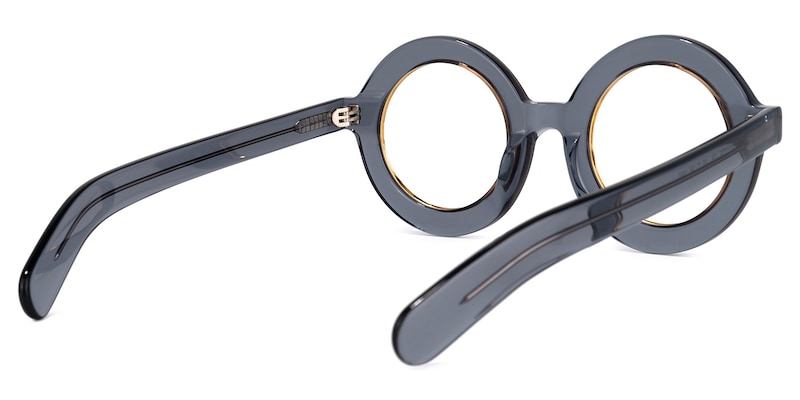 Calhoun Round Gray Glasses | Zeelool Glasses3