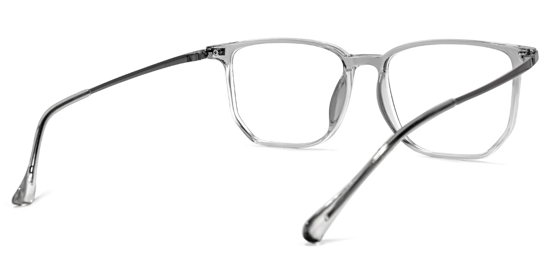 Fezell Square Gray Glasses | Zeelool Glasses3