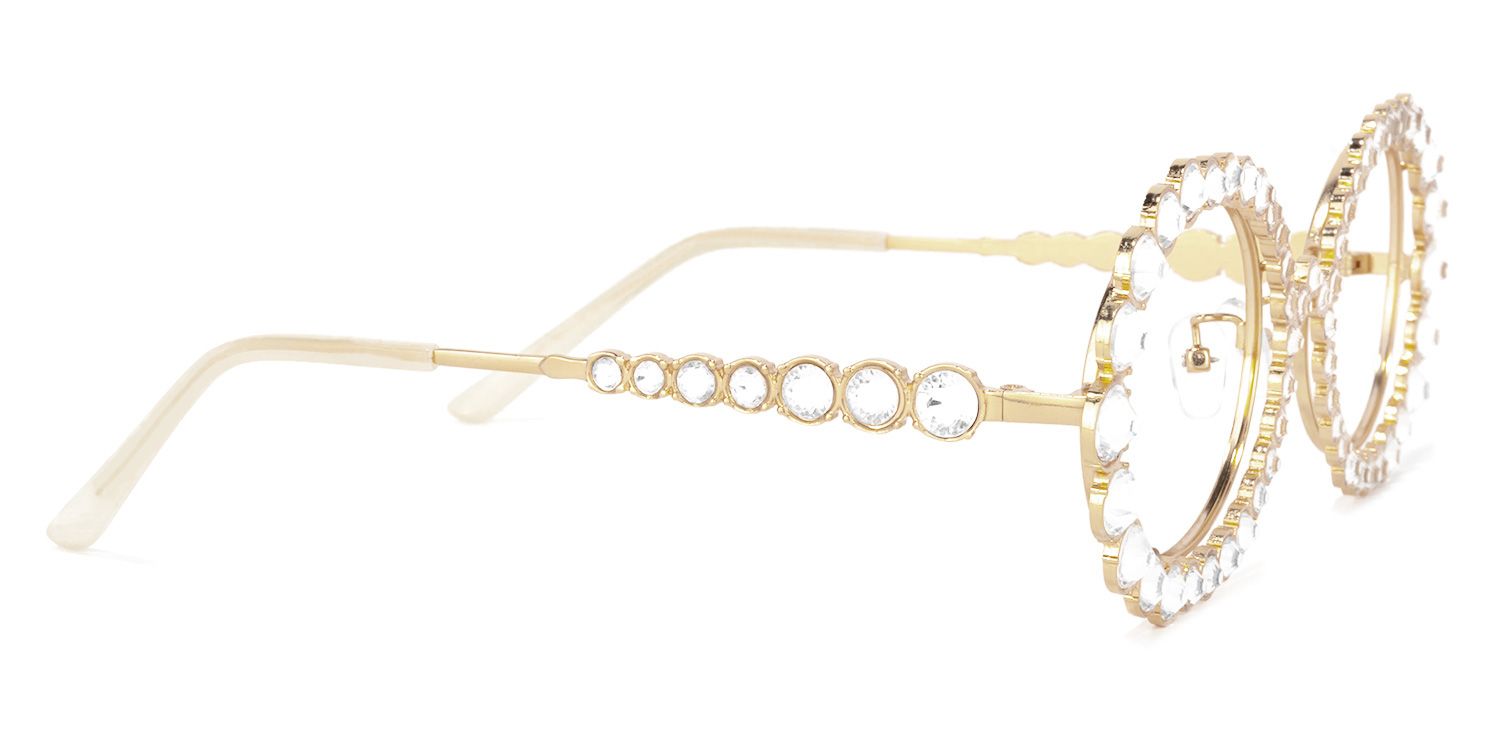 Luheiden Oval Gold Glasses | Zeelool Glasses3