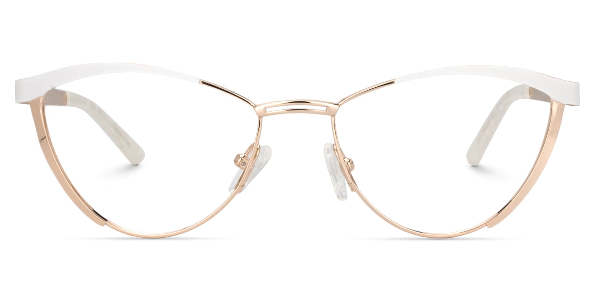 Sydney Cat Eye Gold Eyeglasses and Metal Frames0