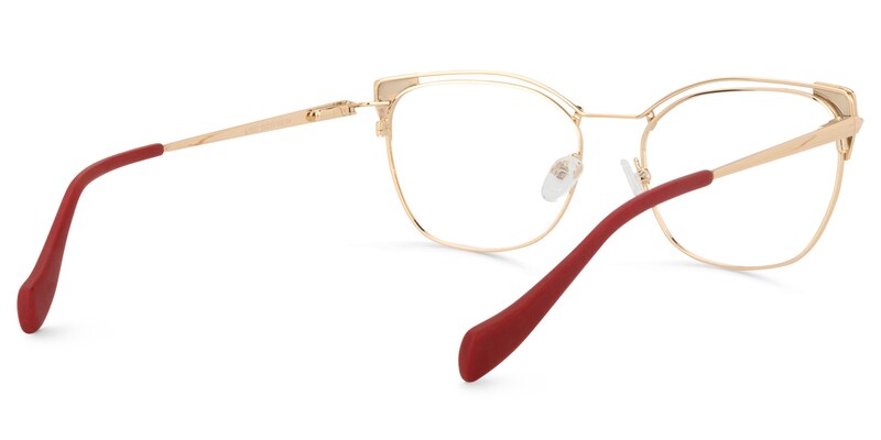 Square Dark-Red Glasses | Zeelool Glasses5