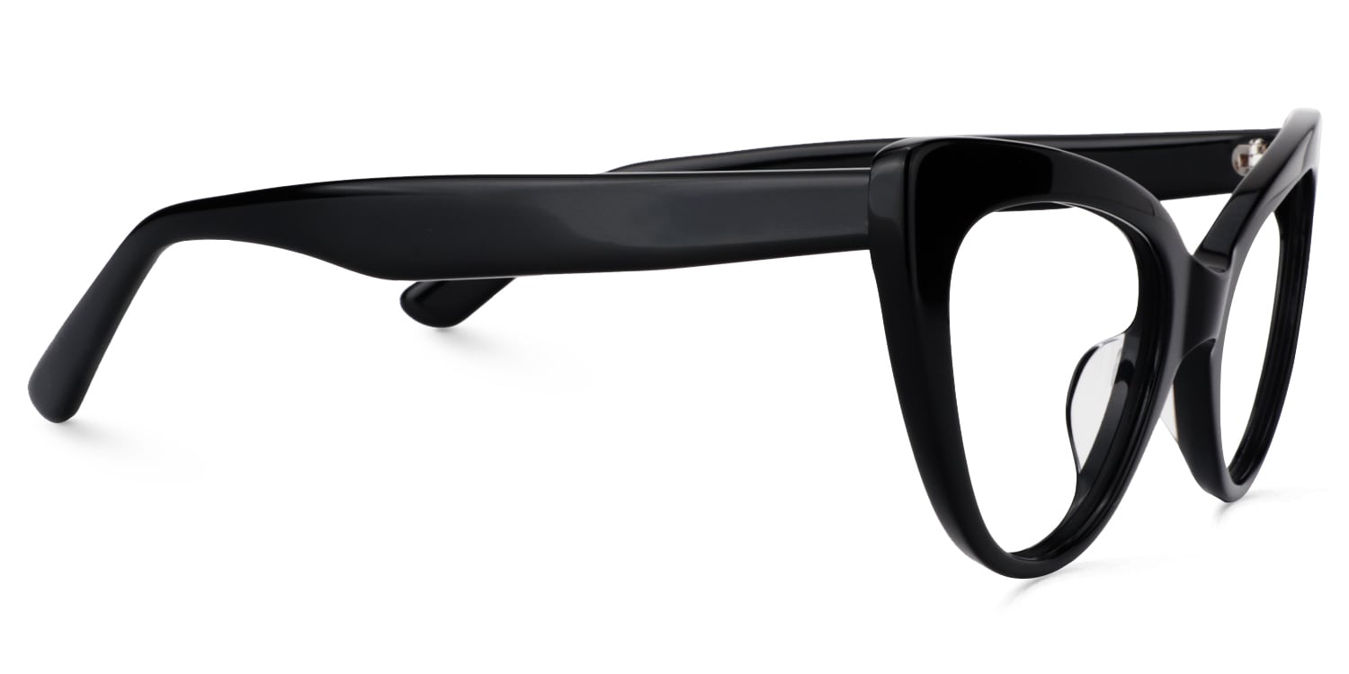 Claudette Cat Eye Black Glasses3