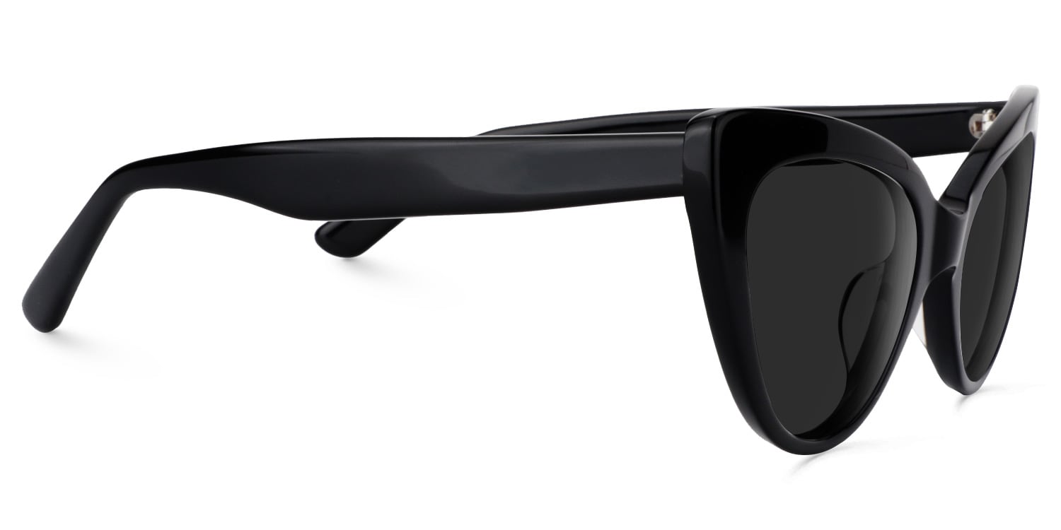 Claudette Cat Eye Black Sunglasses2