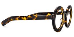 Calhoun Yellow Tortoise Round Glasses3