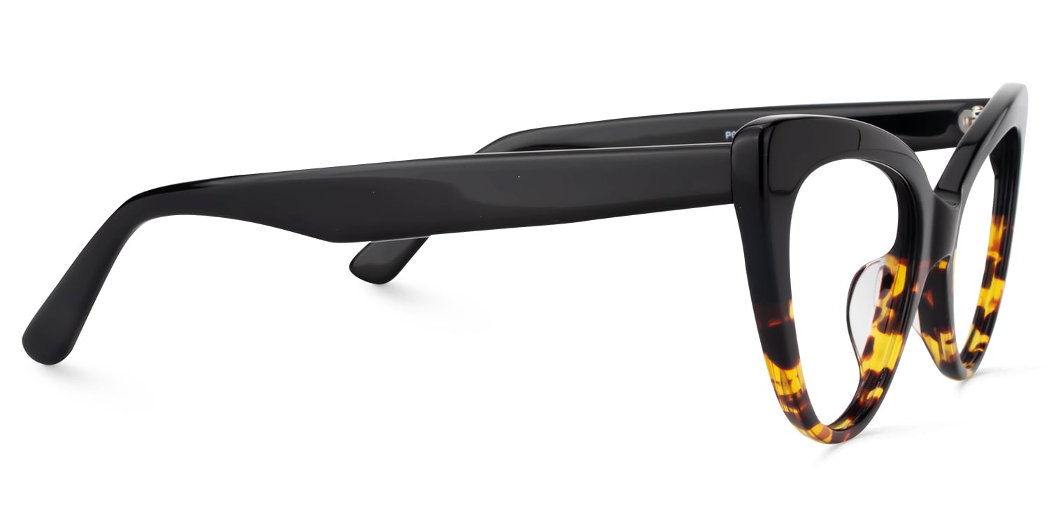 Claudette Cat Eye Yellow Tortoise Glasses3