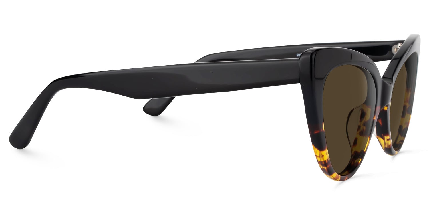 Claudette Cat Eye Yellow Tortoise Sunglasses2