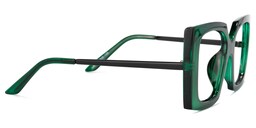 Landen Square Dark-Green Glasses4