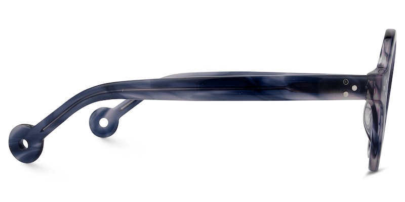 Faithe Round Blue-Gray Glasses | Zeelool Glasses3