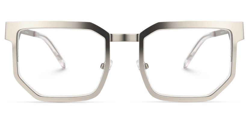 Barber Geometric Silver Glasses