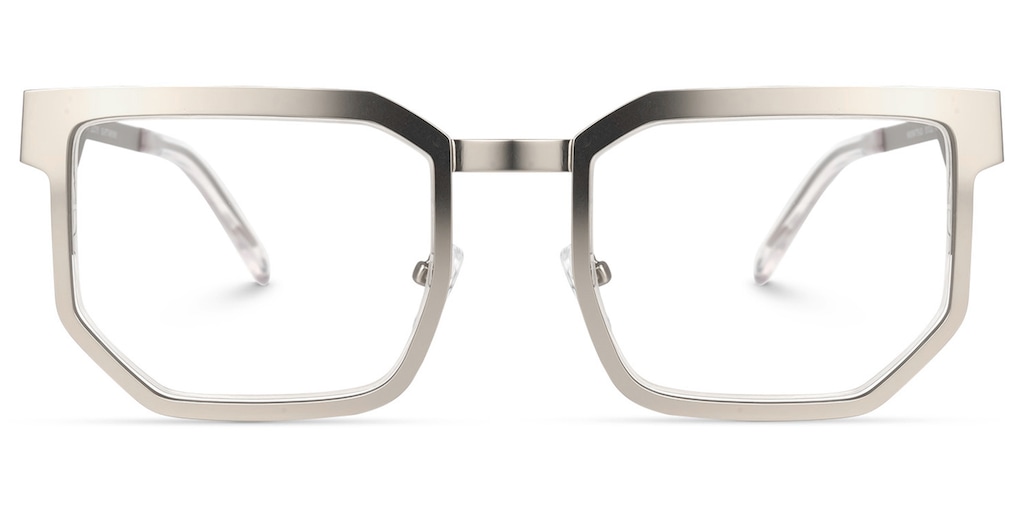 Barber Geometric Silver Glasses