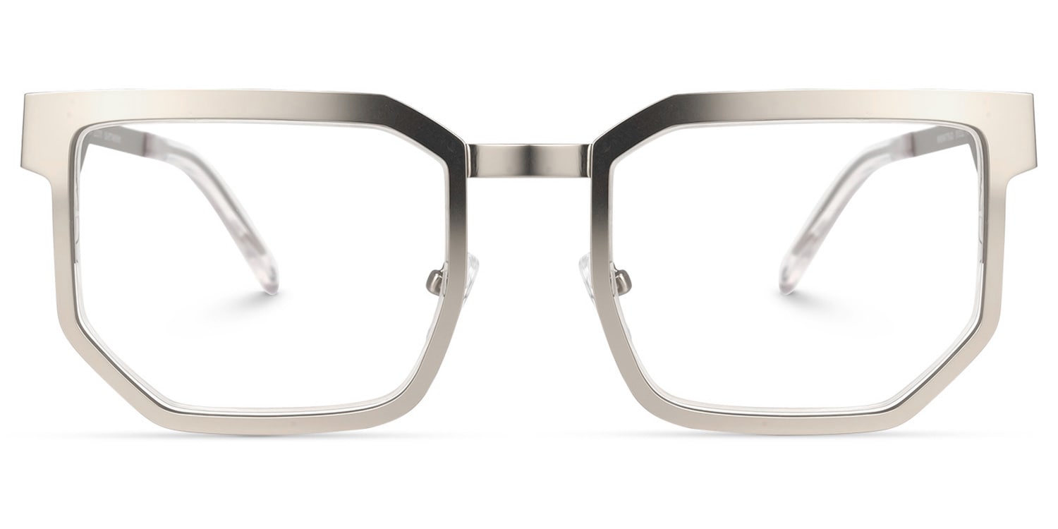 Barber Geometric Silver Glasses