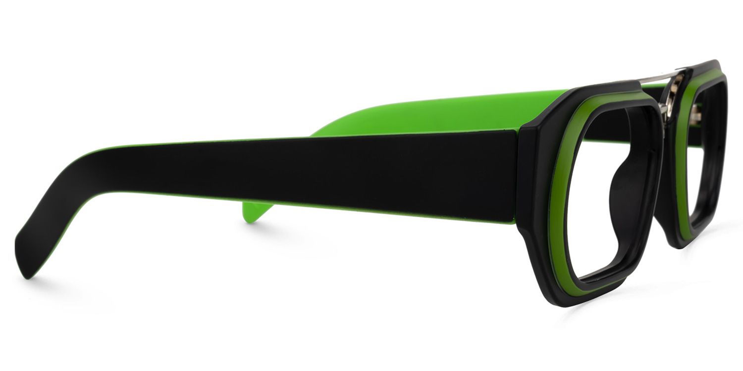 Ineabell Geometric Green Glasses | Zeelool Glasses2