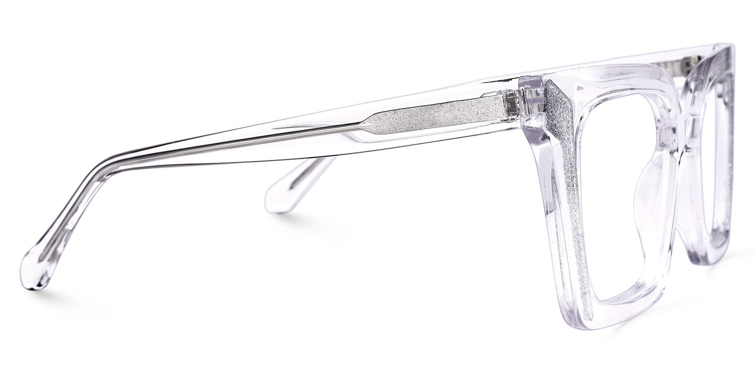 Khadra Square Clear Glasses | Zeelool Glasses2