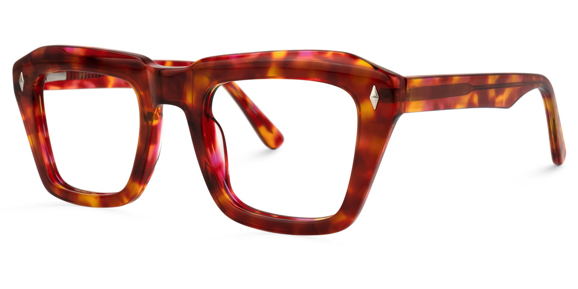 Aquino Square Red-Tortoise Glasses | Zeelool Glasses1