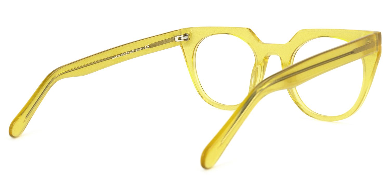 Lucie Cateye Yellow Glasses | Zeelool Glasses3
